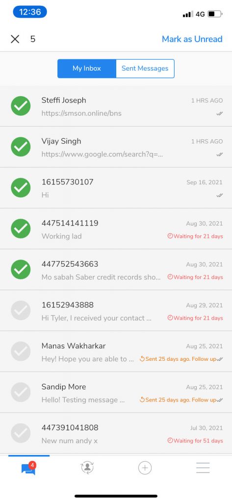 Mobile inbox zoho